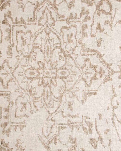 Hand Knotted Vintage Oushak Design Carpet Rugs For Home 5.6×8 Ft Cream