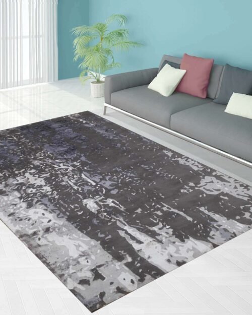 Hand Tufted Modern Design Wool Viscose Carpet For Home, Hotels, High Traffic Area Rugs