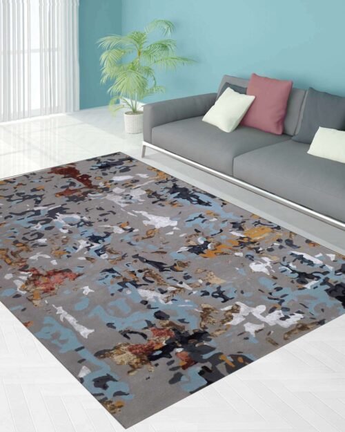 Hand Tufted Modern Design Wool Viscose Carpet For Home, Hotels, High Traffic Area Rugs