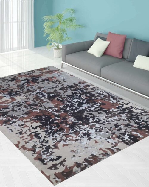 Hand Tufted Modern Design Wool Viscose Carpet For Home, Hotels, High Traffic Area Rugs