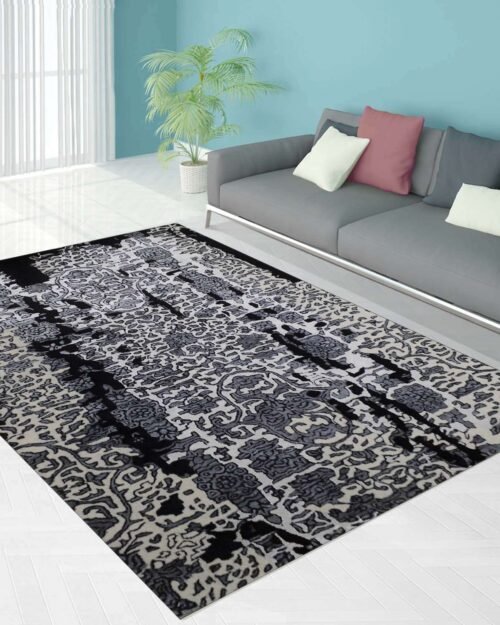 Hand Tufted Modern Design Wool Viscose Carpet For Home, Hotels, High Traffic Area Rugs